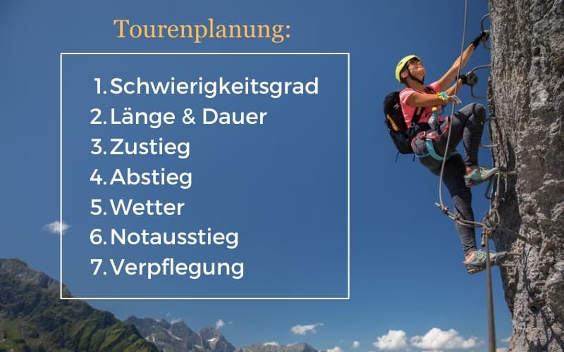 Klettersteig Tipps Tourenplanung