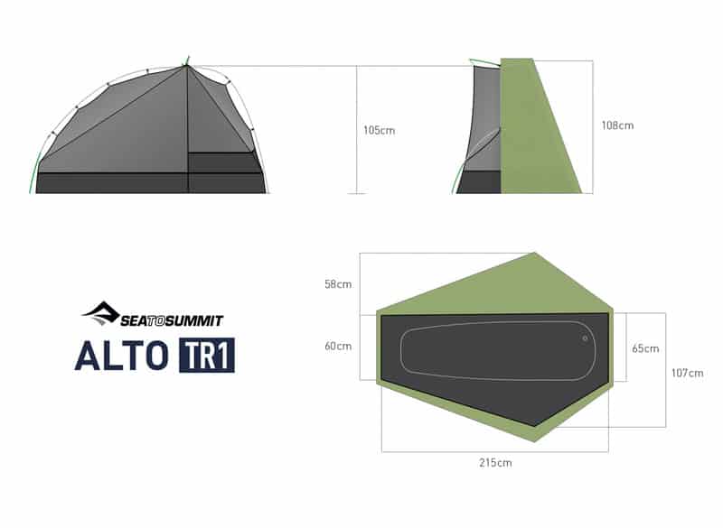 TensionRidge tent diagrams All models REI